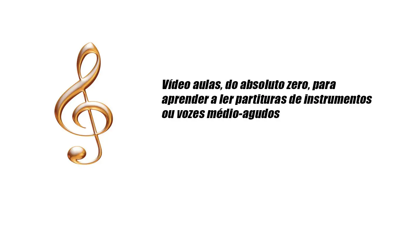 Partitura com diferentes figuras musicais e seus valores de tempo